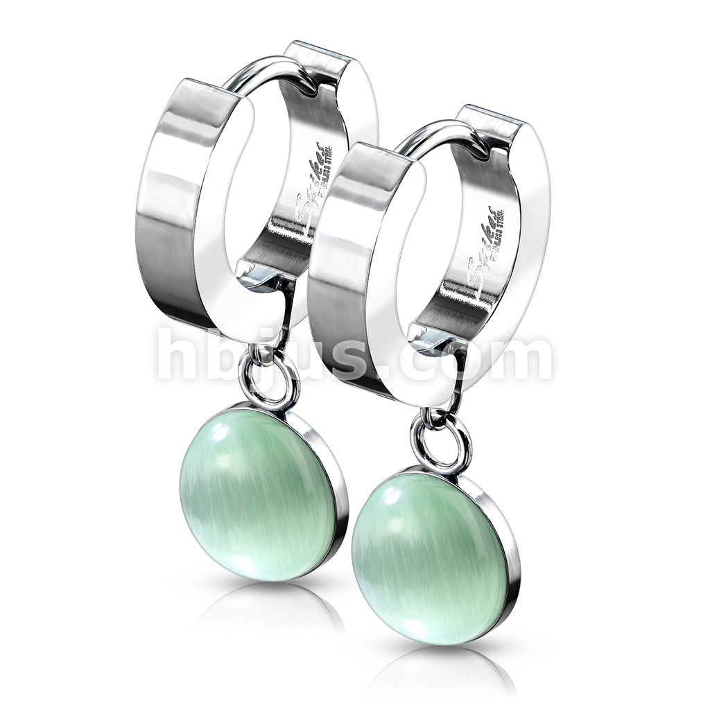 316L Surgical Steel Pair of 316L Stainless Steel Hinged Hoop Earrings... - Image 5