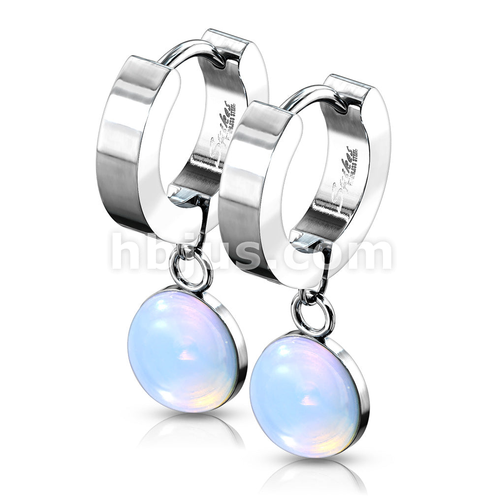 316L Surgical Steel Pair of 316L Stainless Steel Hinged Hoop Earrings... - Image 6