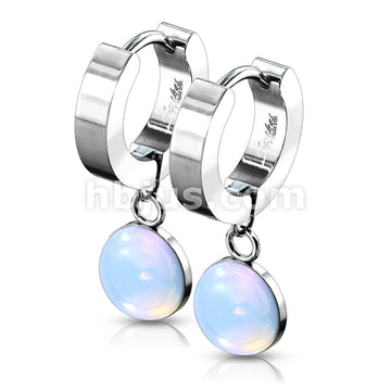 316L Surgical Steel Pair of 316L Stainless Steel Hinged Hoop Earrings... - Image 6