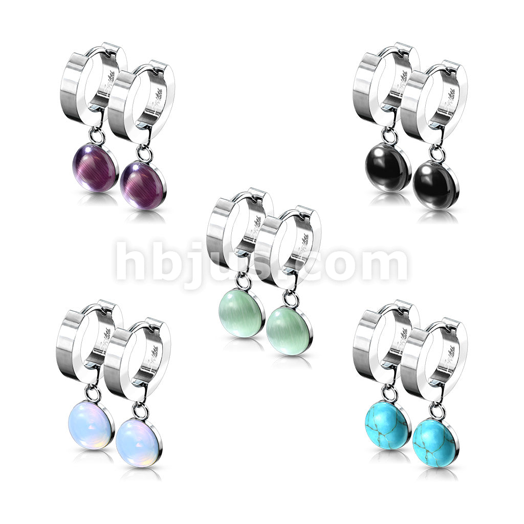 316L Surgical Steel Pair of 316L Stainless Steel Hinged Hoop Earrings... - Image 9