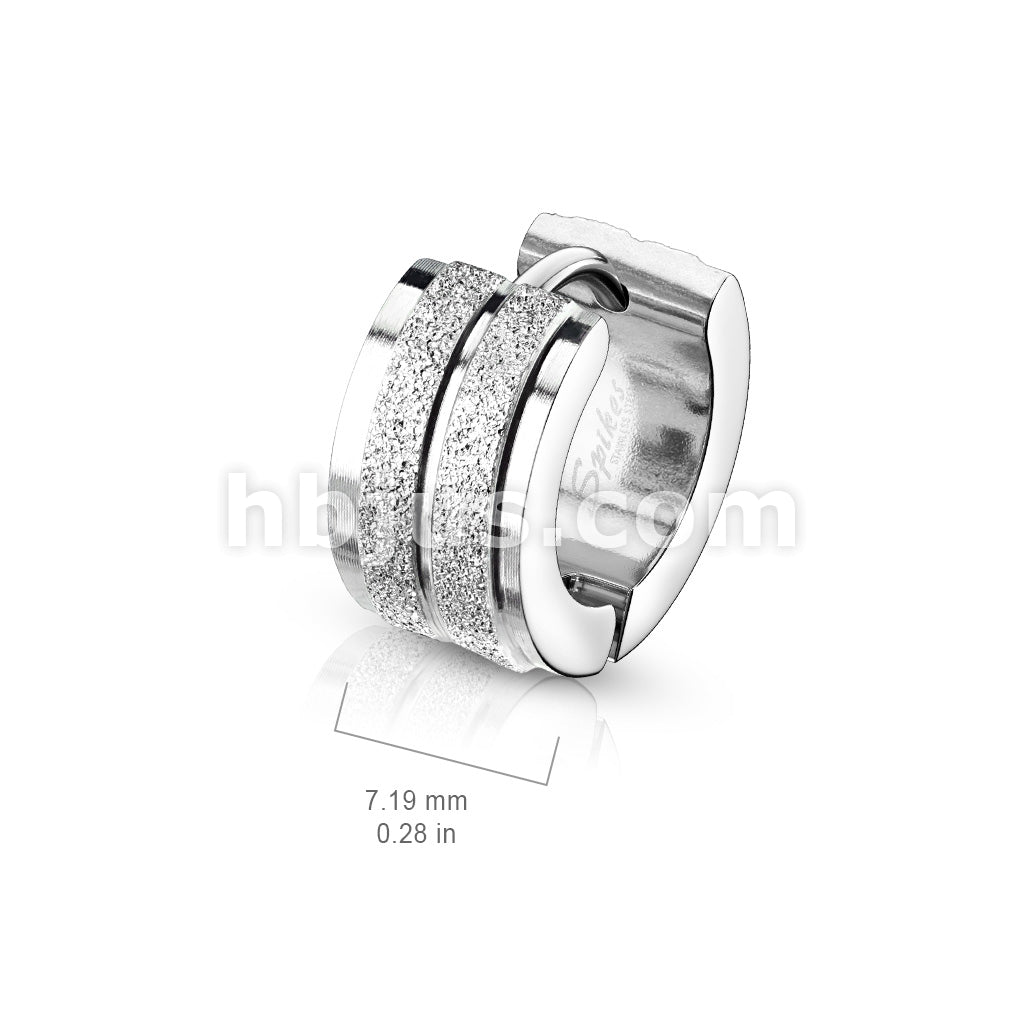 Pair of Sandblasted Center with Grooved Line and Stepped Edges... - Image 4