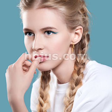 316L Surgical Steel Pair of Long Bar 316L Stainless Steel Stud Earrings... - Image 8