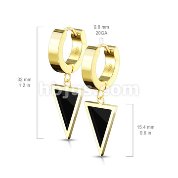 316L Surgical Steel Pair of Stainless Steel Hinged Hoop Earrings with... - Image 5