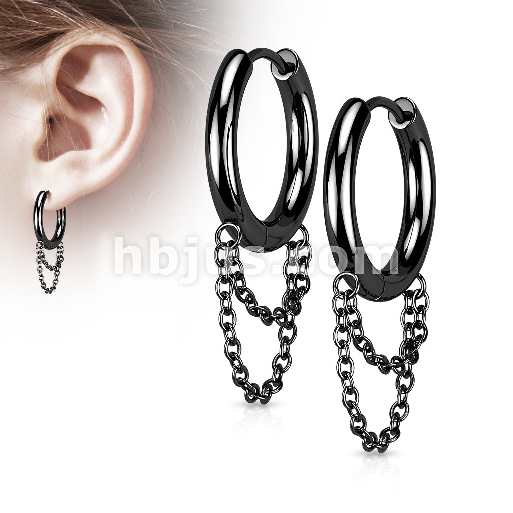 316L Surgical Steel Pair of 316L Stainless Steel Double Chain Hinge... - Image 4