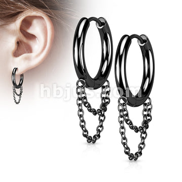316L Surgical Steel Pair of 316L Stainless Steel Double Chain Hinge... - Image 4