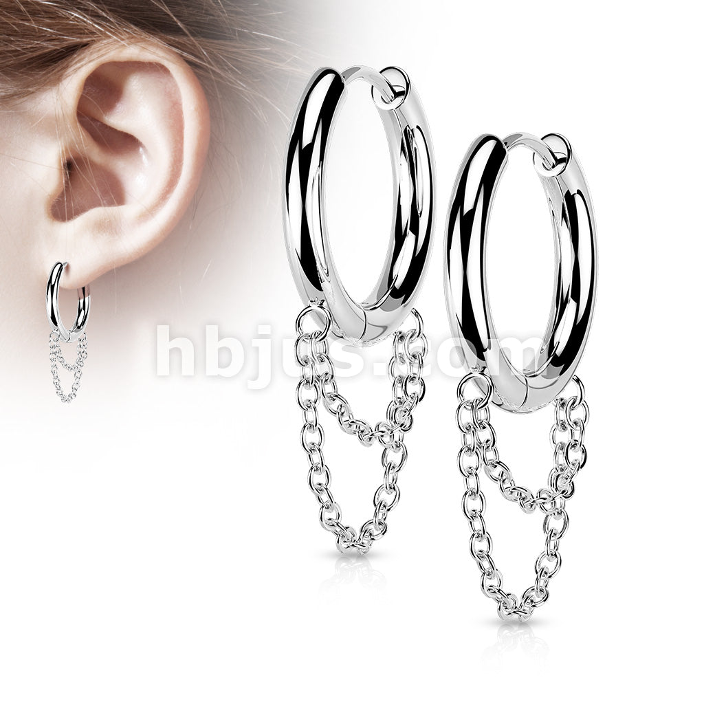 316L Surgical Steel Pair of 316L Stainless Steel Double Chain Hinge... - Image 5
