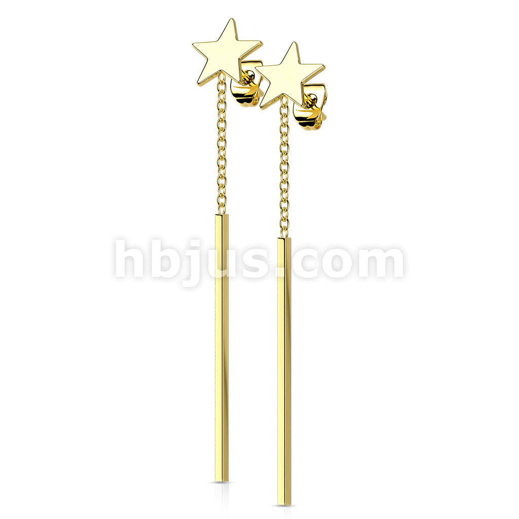 316L Surgical Steel Pair of 316L Stainless Steel Star Stud Earrings... - Image 3