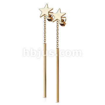 316L Surgical Steel Pair of 316L Stainless Steel Star Stud Earrings... - Image 4