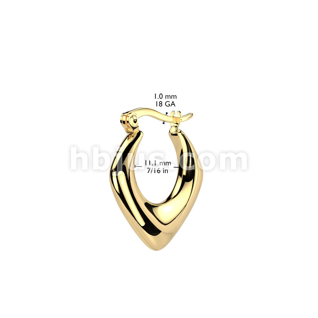 316L Surgical Steel Pair of 316L Stainless Steel 3D Diamond Shaped... - Image 4