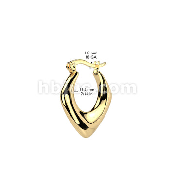 316L Surgical Steel Pair of 316L Stainless Steel 3D Diamond Shaped... - Image 4