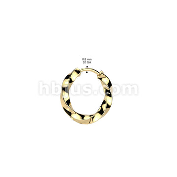 316L Surgical Steel Pair of 316L Stainless Steel Twisted 2.5mm Thick... - Image 5