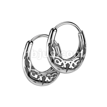 316L Surgical Steel Pair of 316L Stainless Steel Celtic Tribal Knot... - Image 3