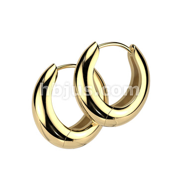 316L Surgical Steel Pair of 316L Stainless Steel Hand Polished Wide... - Image 2