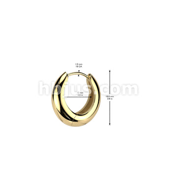 316L Surgical Steel Pair of 316L Stainless Steel Hand Polished Wide... - Image 4