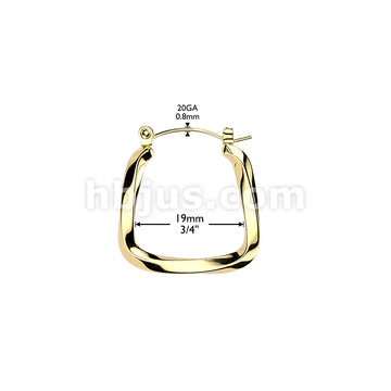 316L Surgical Steel Pair of 316L Stainless Steel Geometric Twisted... - Image 4