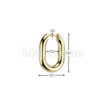 316L Surgical Steel Pair of 316L Stainless Steel Rounded Rectangle... - Image 4