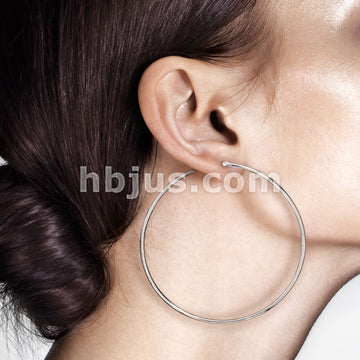 316L Surgical Steel Pair of 316L Stainless Steel Round Hoop Earrings - Image 18