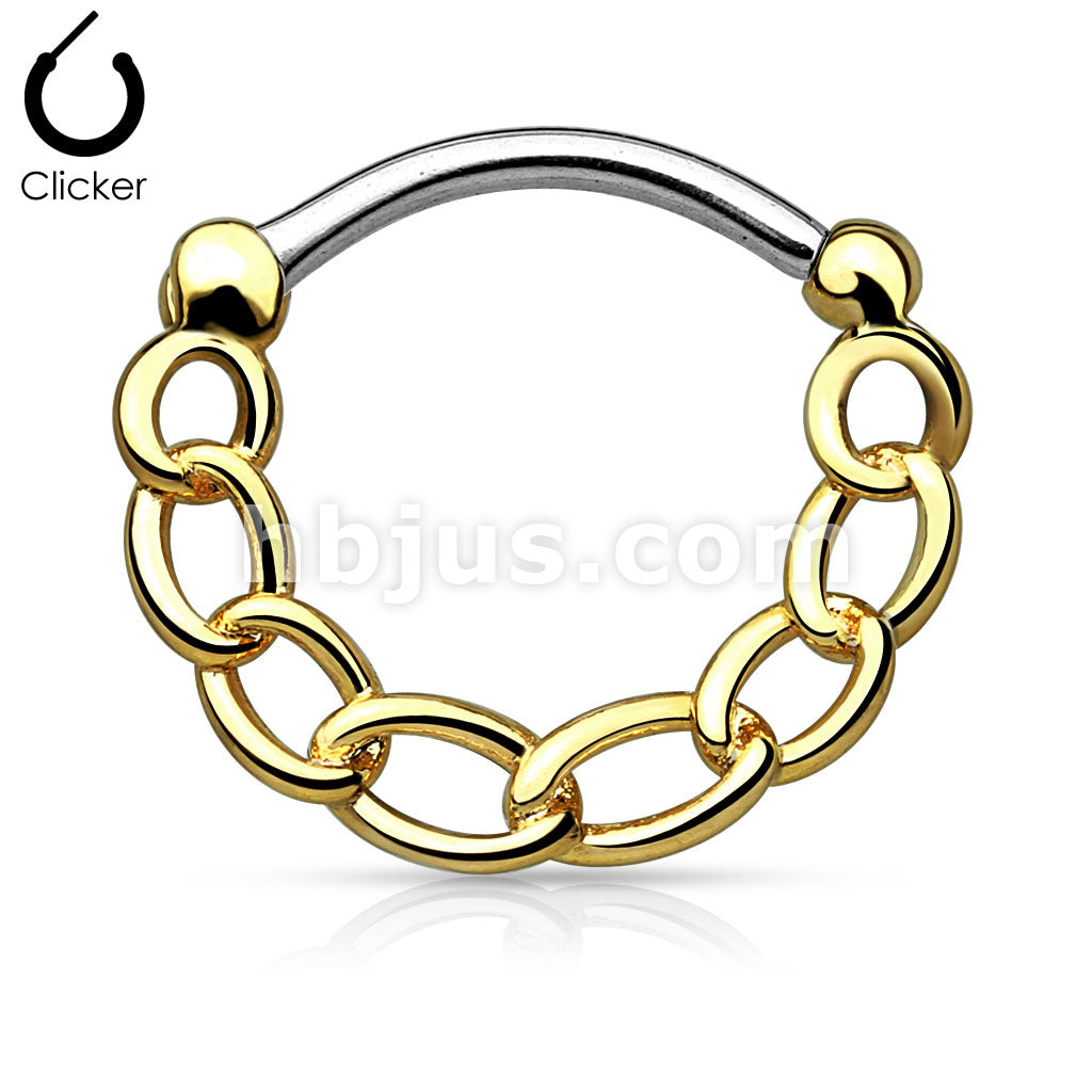 316L Surgical Steel 316L Surgical Steel Round Septum Clicker with... - Image 2