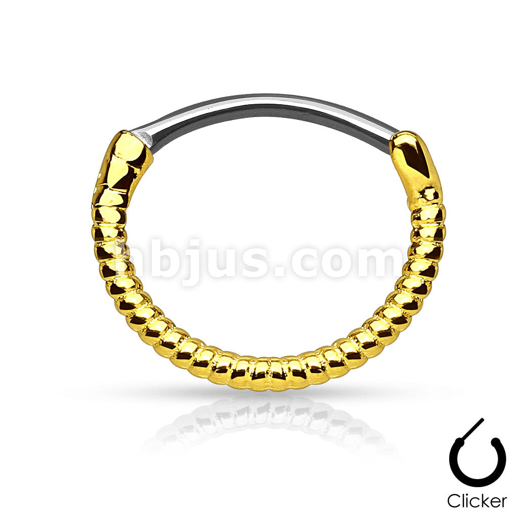 316L Surgical Steel Twisted Roped Line 316L Surgical Steel Round Septum... - Image 2
