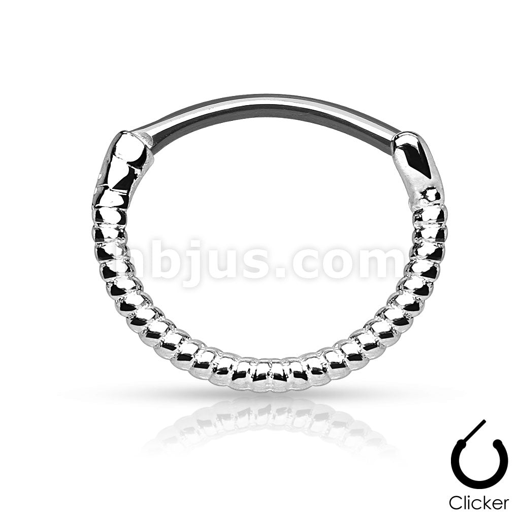 316L Surgical Steel Twisted Roped Line 316L Surgical Steel Round Septum... - Image 4