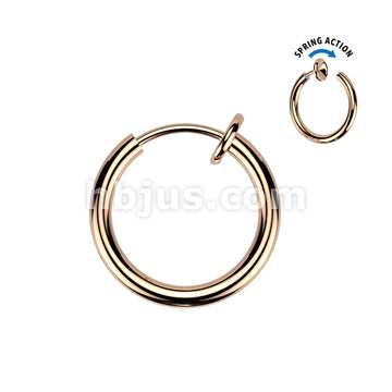 Spring Action Fake Titanium Septum & Nose Hoop - Image 8