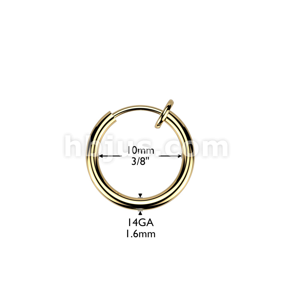 Spring Action Fake Titanium Septum & Nose Hoop - Image 10