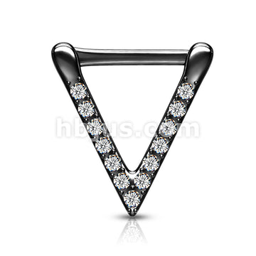 316L Surgical Steel All Surgical Steel CZ Paved Triangle Clicker for... - Image 5