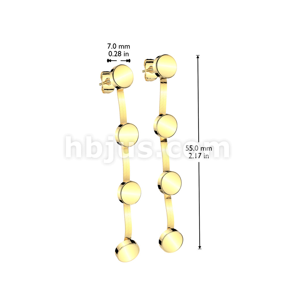 316L Surgical Steel Pair of 316L Stainless Steel Stud Flat Round... - Image 4