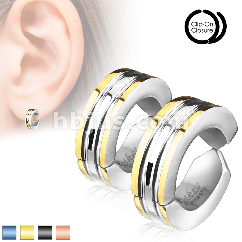 316L Surgical Steel Edge Strip Color IP Pair of 316L Surgical Stainless...