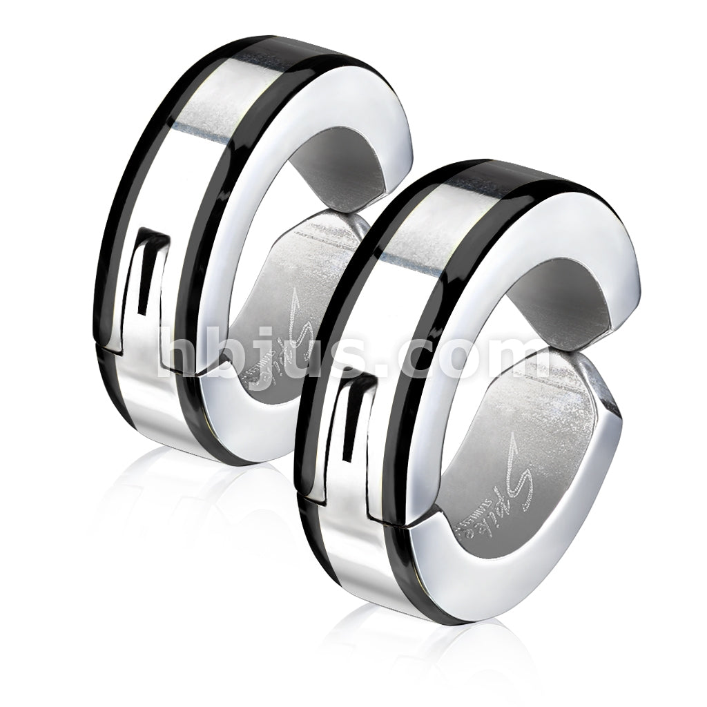 Beveled Edge Strip Color IP Pair of 316L Surgical Stainless Steel... - Image 4