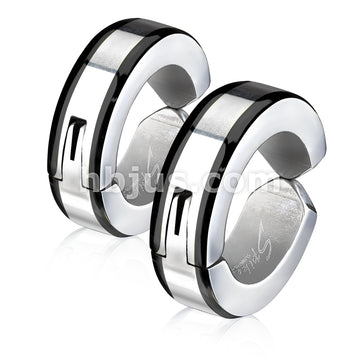 Beveled Edge Strip Color IP Pair of 316L Surgical Stainless Steel... - Image 4