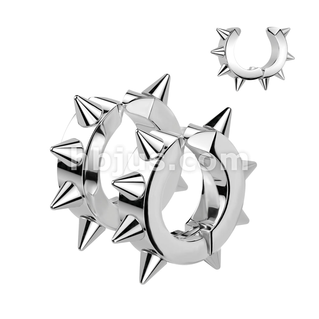 316L Surgical Steel Oval Hoop Pair of 316L Surgical Stainless Steel IP... - Image 5
