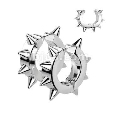 316L Surgical Steel Oval Hoop Pair of 316L Surgical Stainless Steel IP... - Image 5