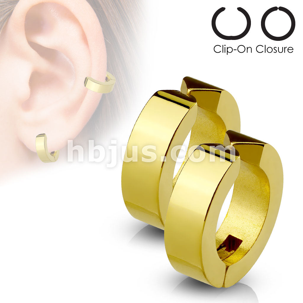316L Surgical Steel Color IP Hoops Pair of 316L Surgical Stainless... - Image 3