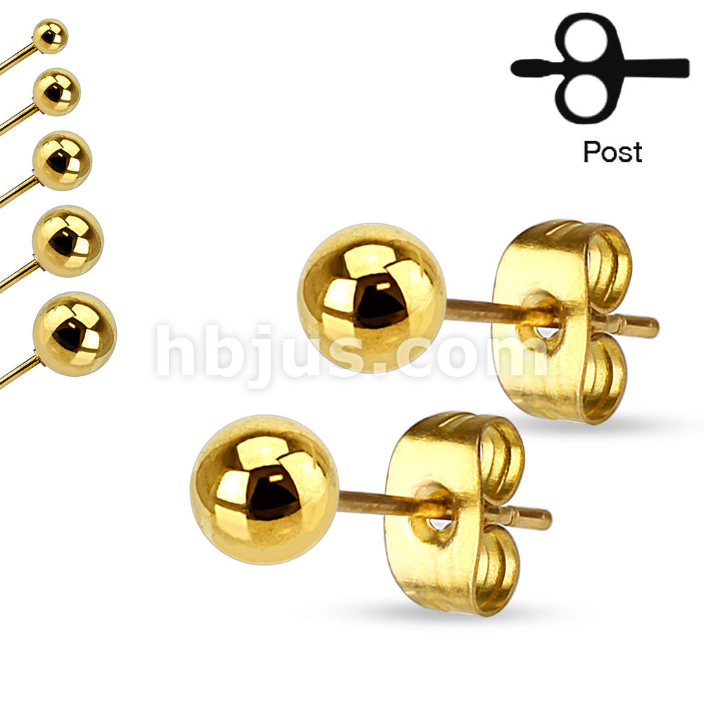 30 Pair of 316L Stainless Steel Hollow Ball End Earrings - Image 2