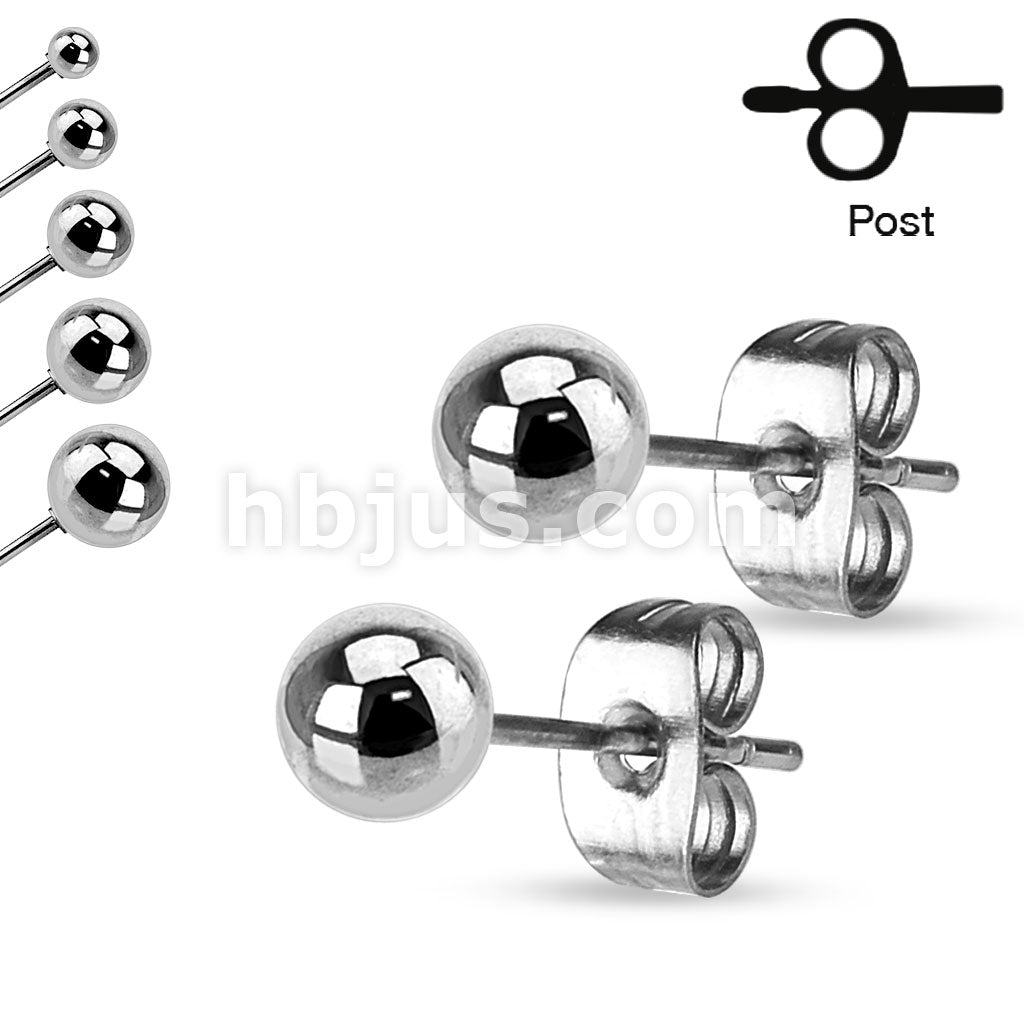 30 Pair of 316L Stainless Steel Hollow Ball End Earrings - Image 5