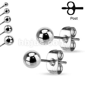 30 Pair of 316L Stainless Steel Hollow Ball End Earrings - Image 5