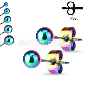 30 Pair of 316L Stainless Steel Hollow Ball End Earrings - Image 6