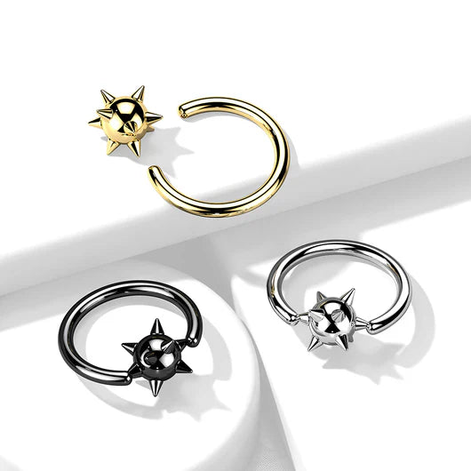Spiked Ball 316L Surgical Steel Captive Bead Ring