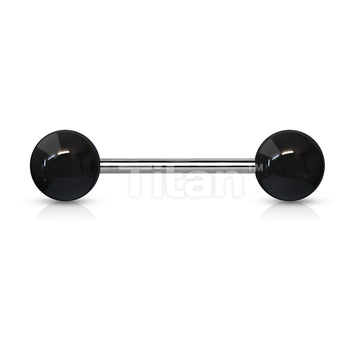 Implant Grade Titanium Externally Threaded Barbell With Solid Color Acrylic Balls - Image 6