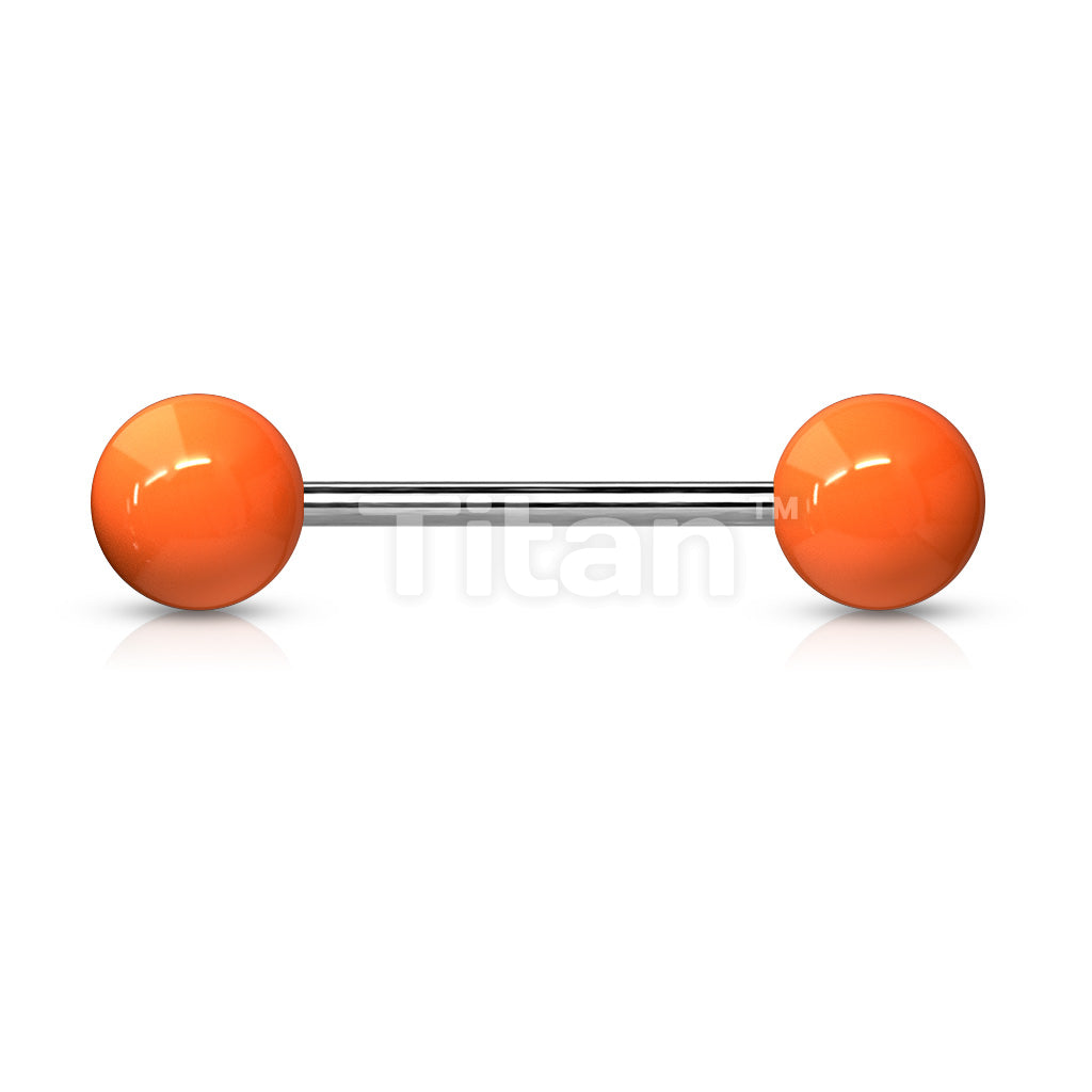 Implant Grade Titanium Externally Threaded Barbell With Solid Color Acrylic Balls - Image 7