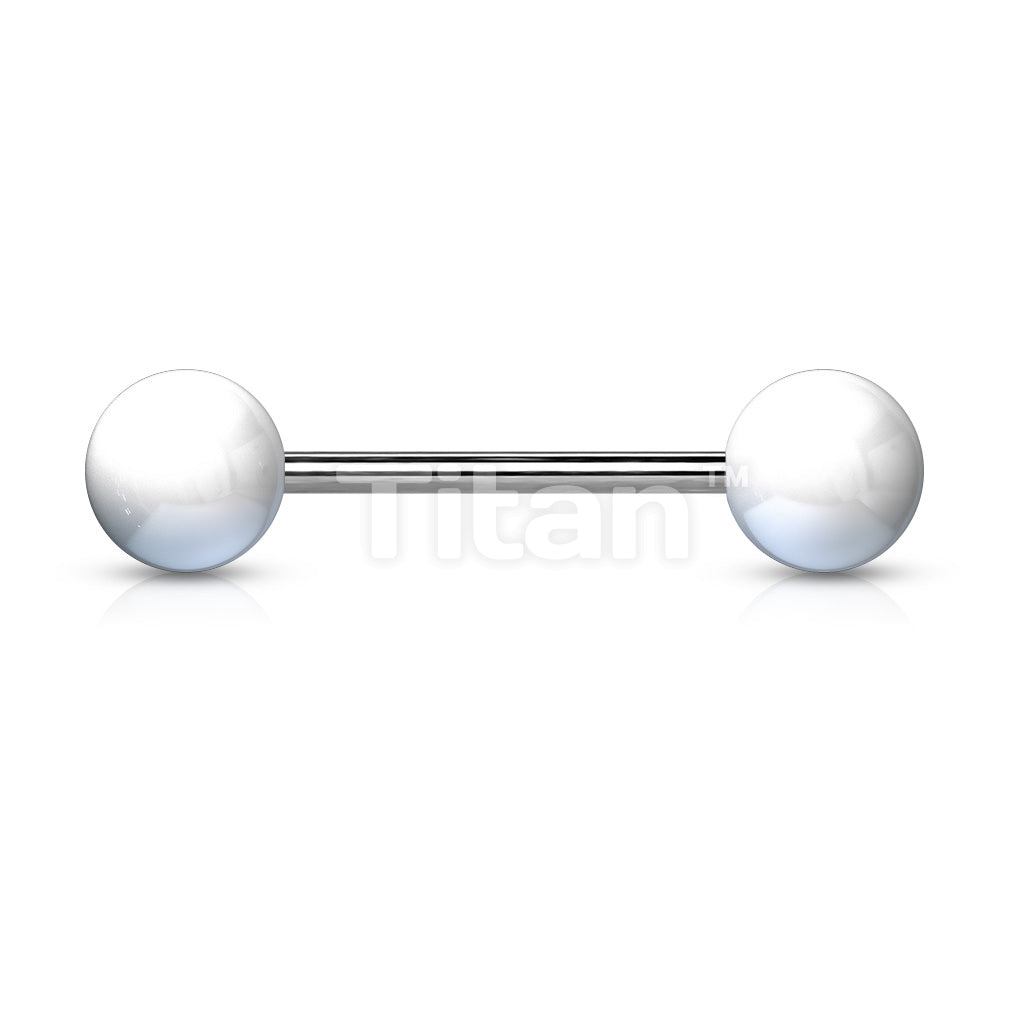 Implant Grade Titanium Externally Threaded Barbell With Solid Color Acrylic Balls - Image 10