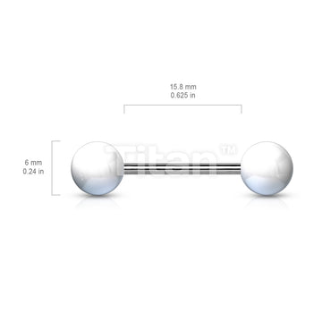 Implant Grade Titanium Externally Threaded Barbell With Solid Color Acrylic Balls - Image 11