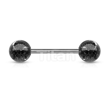 Implant Grade Titanium Externally Threaded Barbell With Ultra Glitter Acrylic Balls - Image 6