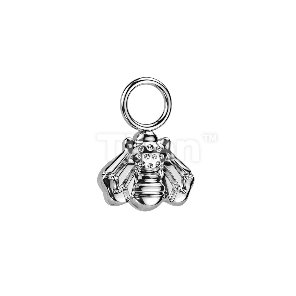 Implant Grade Titanium Dangle Bee Charm for Hoops, Studs and More - Image 3