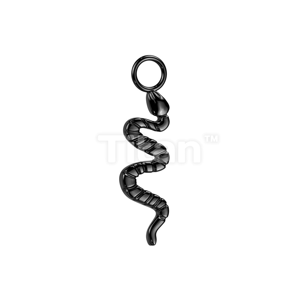ASTM F136 Titanium Implant Grade Titanium Dangle Snake Charm for Hoops,... - Image 3