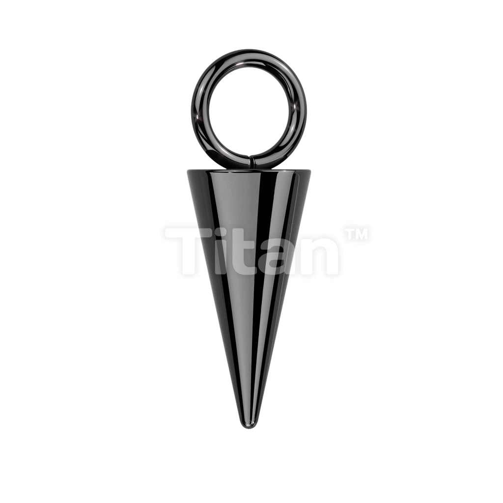 Implant Grade Titanium Dangle Cone Charm for Hoops, Studs and More - Image 3