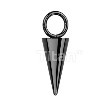 ASTM F136 Titanium Implant Grade Titanium Dangle Cone Charm for Hoops,... - Image 3