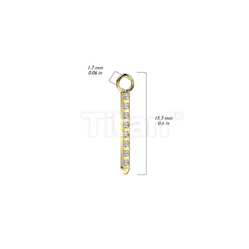 Implant Grade Titanium Dangle CZ Pave Bar for Hoops, Studs and More - Image 6