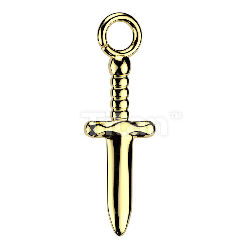 Implant Grade Titanium Dagger Dangle for Hoops, Studs and More - Image 2